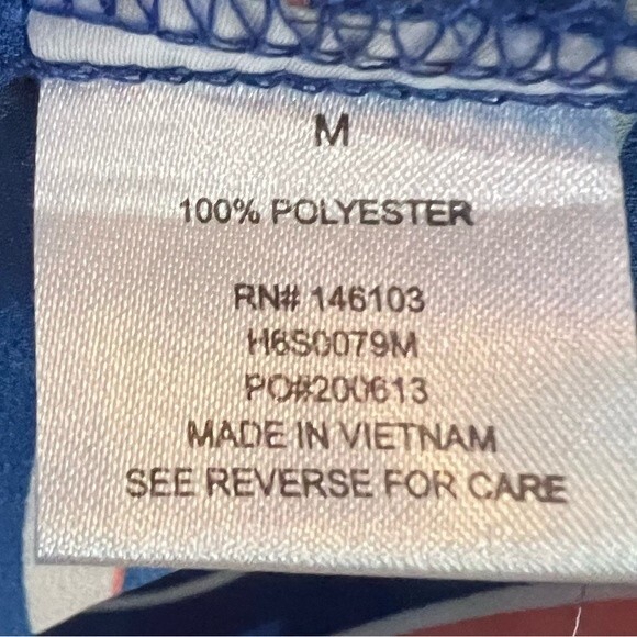 Hippie Rose V-neck striped blouse top size medium - Picture 7 of 7